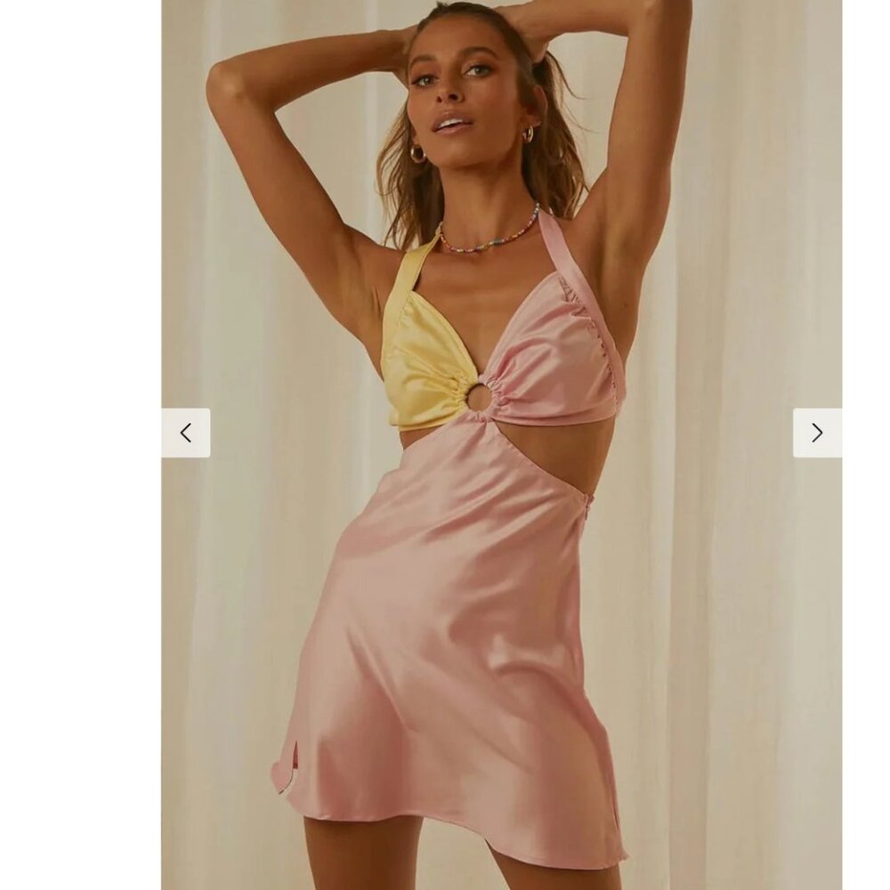 NWT | Peppermayo | Marseille Mini Dress | Pink Lemon Sz US 2